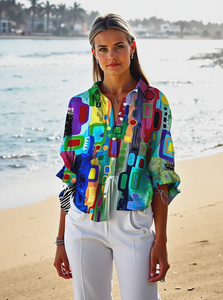 Jasmin – Colourful Statement Blouse