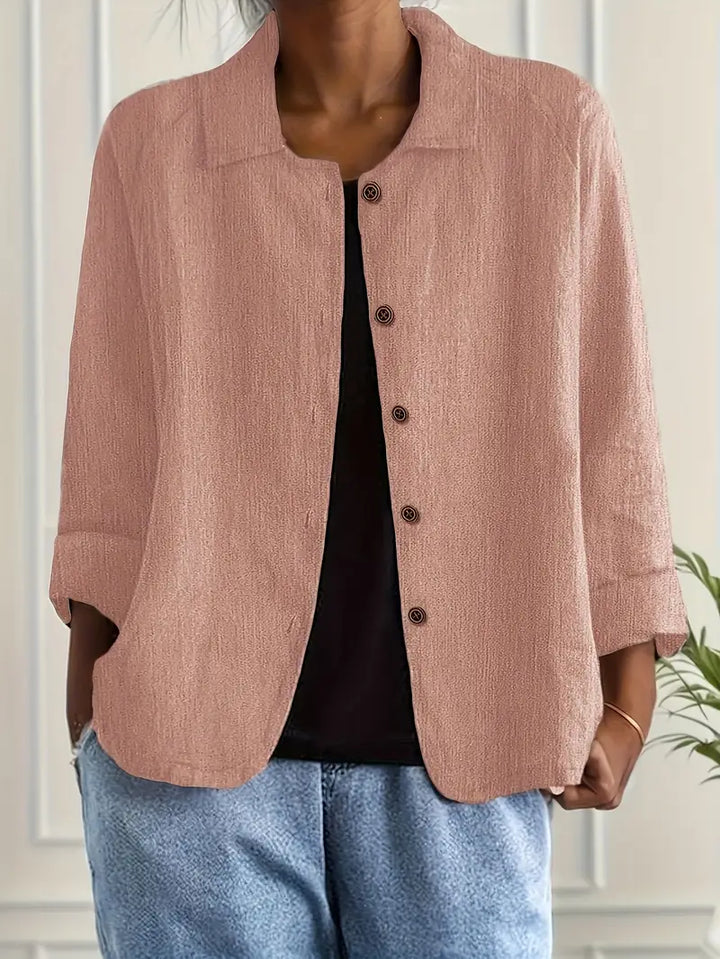 Esmay – Textured Button-Up Jacket