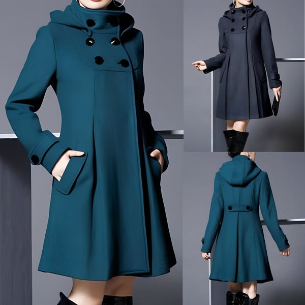 Sheila™ | Elegant Hooded Pocket Jacket
