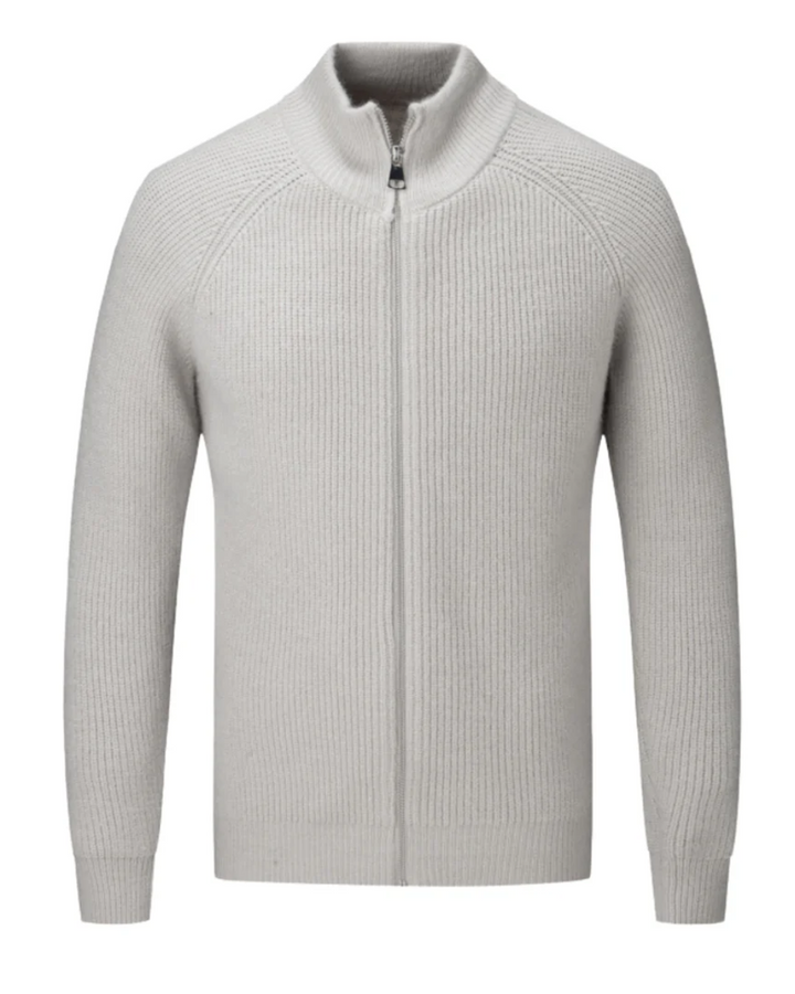 Finn - Merino Wool Zipped Cardigan