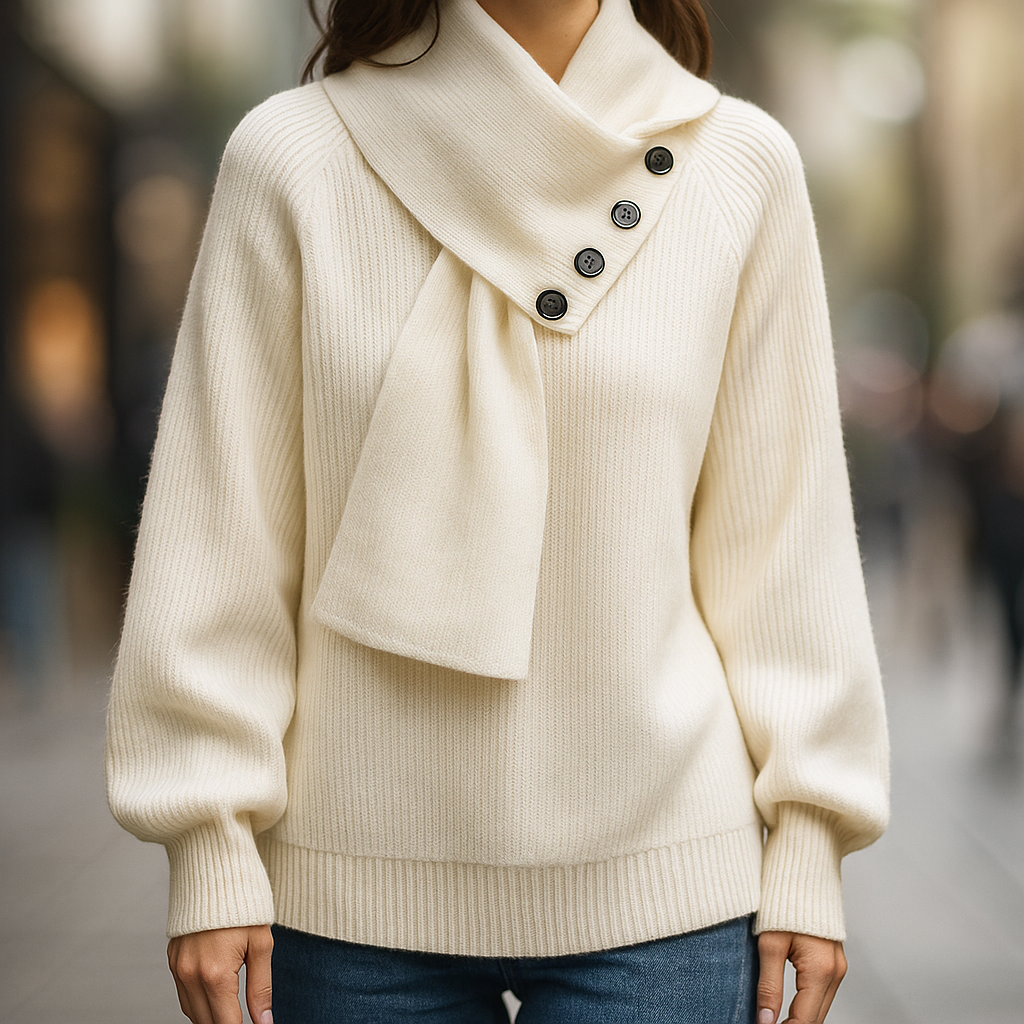 Mirella™ | Cozy Scarf-Neck Sweater