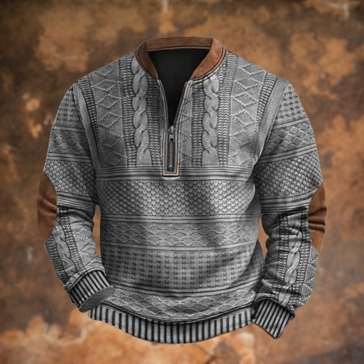 Isaak – Timeless Sweater with Rustic Detailing