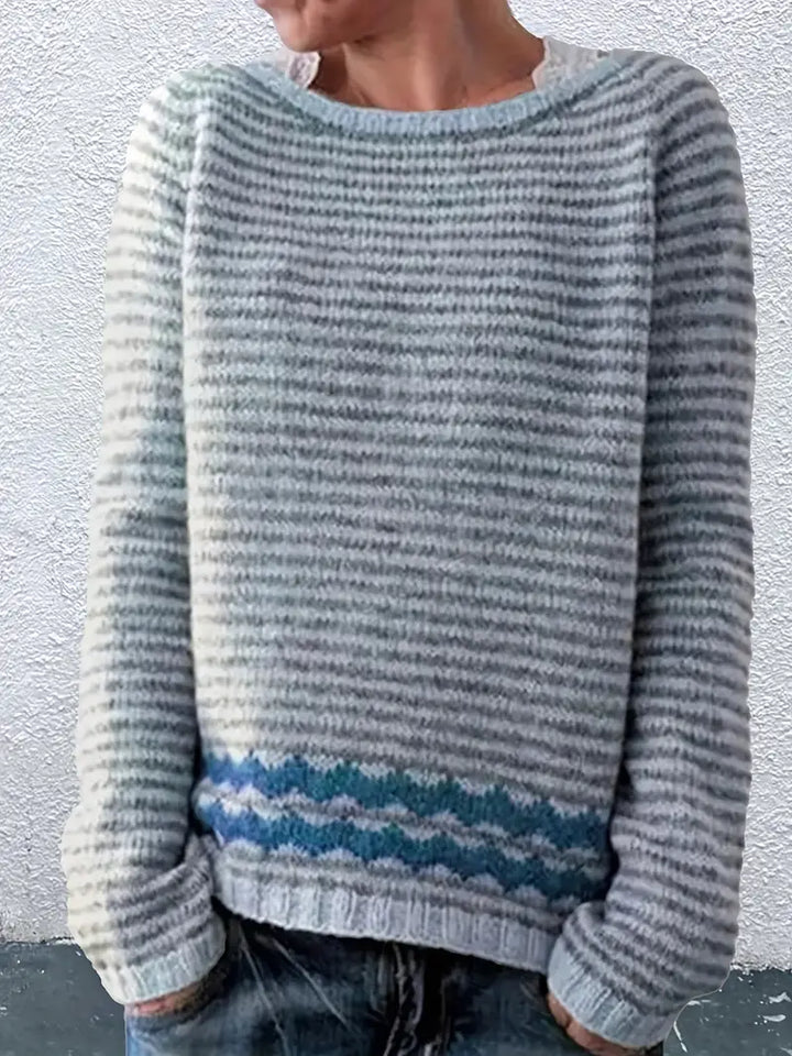 Toni™ | Women's Casual Sweater with Subtle Stripes