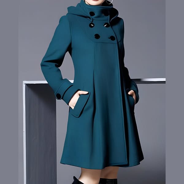 Sheila™ | Elegant Hooded Pocket Jacket