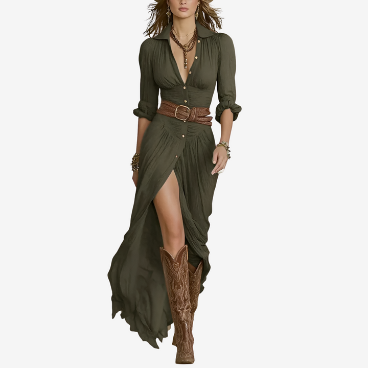 Eve™ Maxi Belted Dress