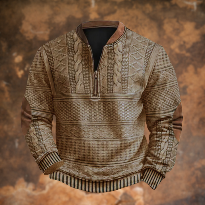 Isaak – Timeless Sweater with Rustic Detailing