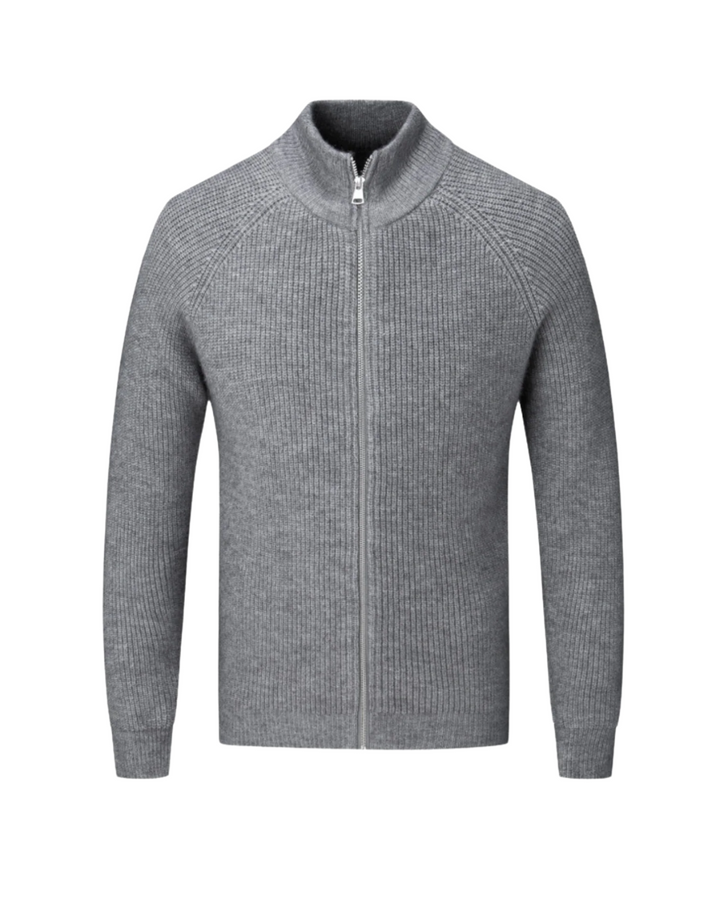 Finn - Merino Wool Zipped Cardigan