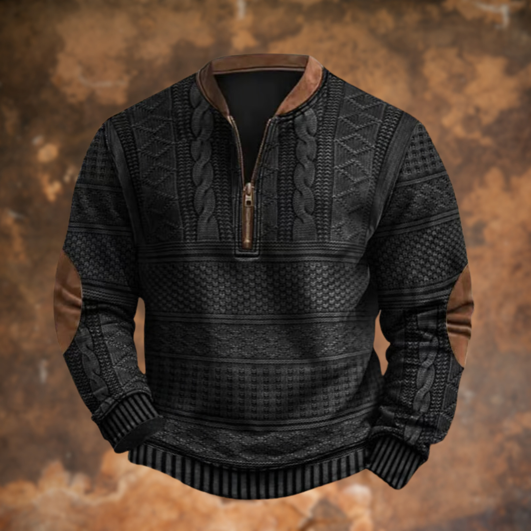 Isaak – Timeless Sweater with Rustic Detailing