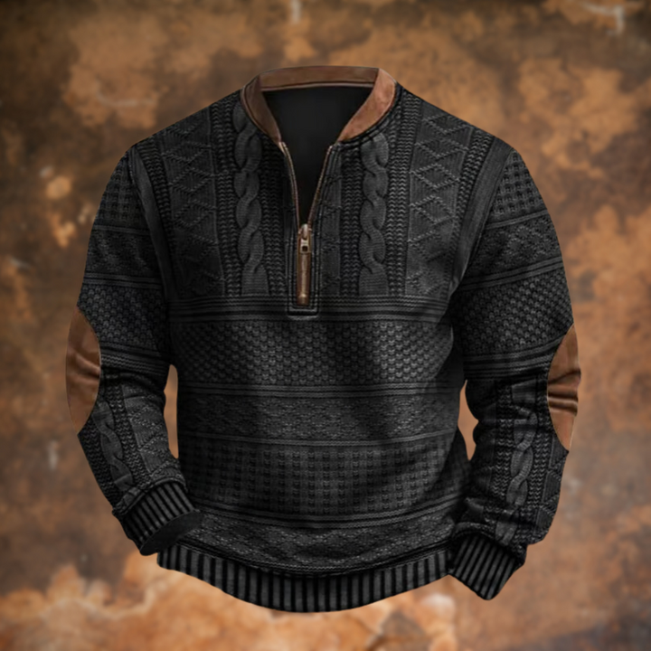 Isaak – Timeless Sweater with Rustic Detailing