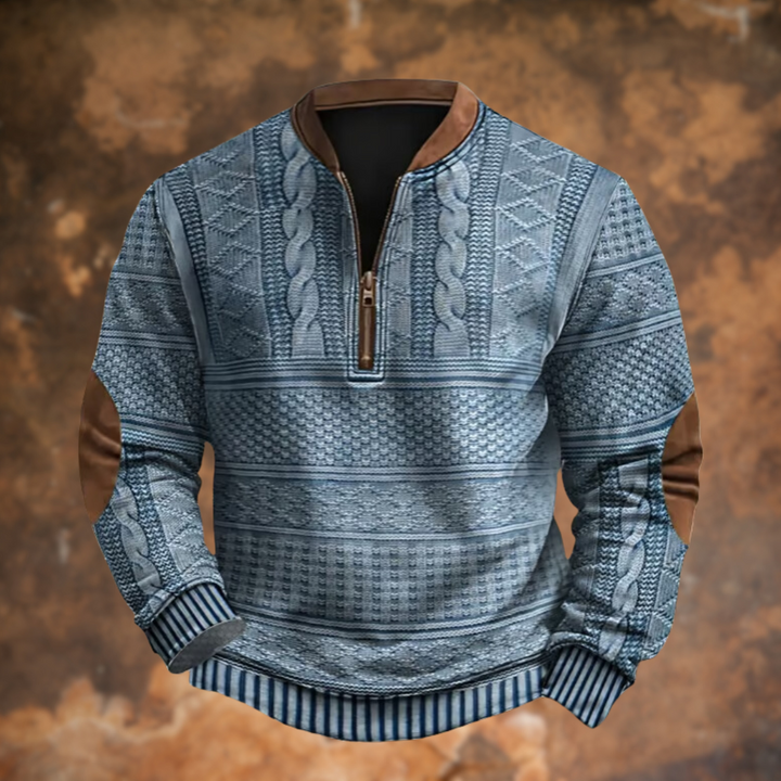 Isaak – Timeless Sweater with Rustic Detailing