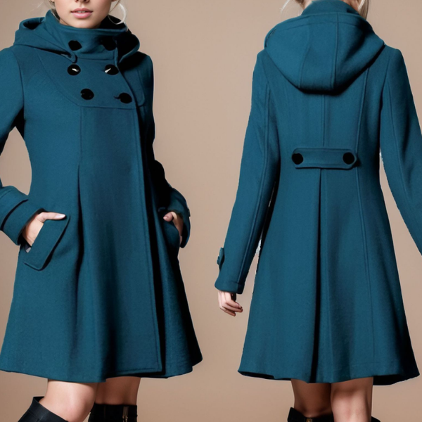 Sheila™ | Elegant Hooded Pocket Jacket