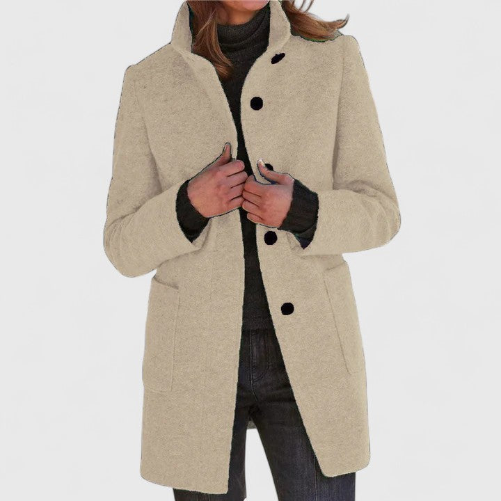 Emma – Elegant Wool-Blend Coat