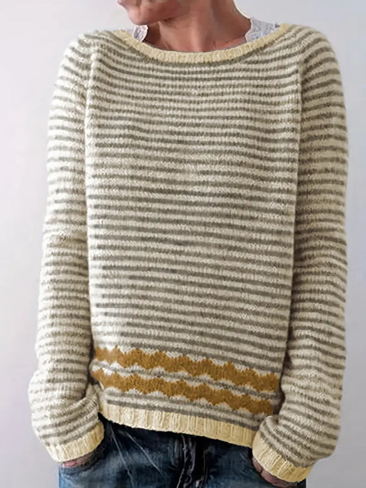 Toni™ | Women's Casual Sweater with Subtle Stripes