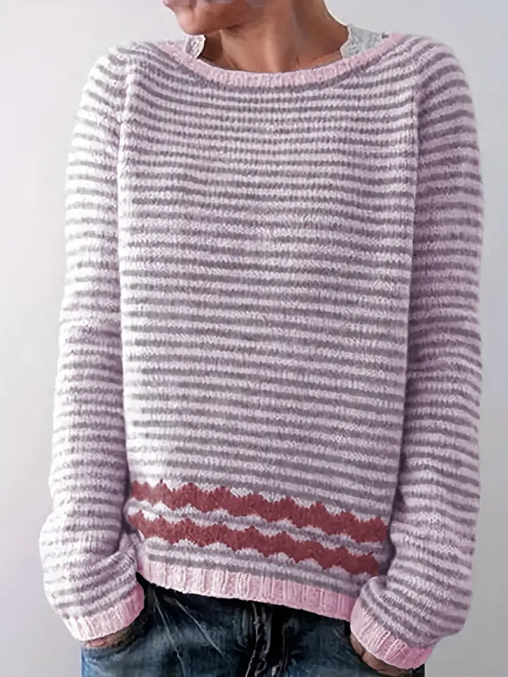 Toni™ | Women's Casual Sweater with Subtle Stripes