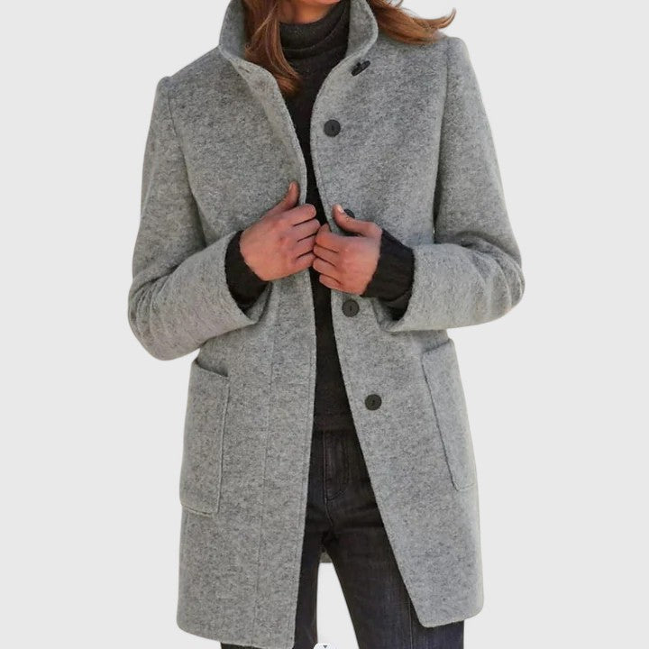 Emma – Elegant Wool-Blend Coat