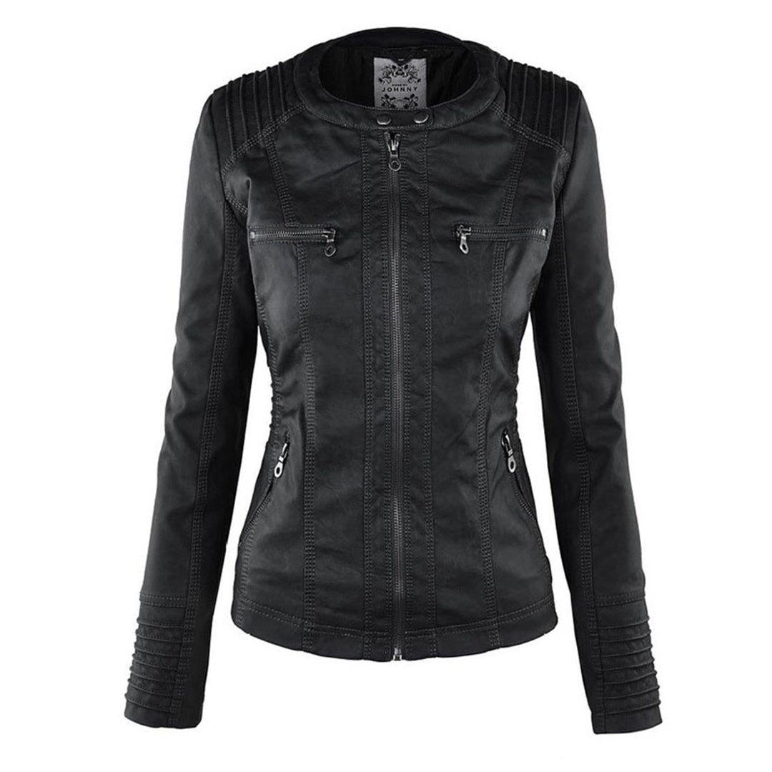 Gia - Leather Biker Jacket