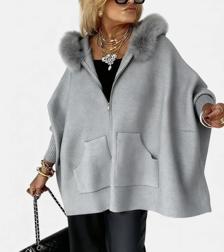Kristine™ | Casual Hooded Coat with Fur Collar