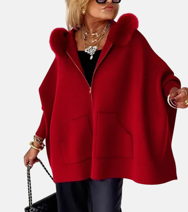 Kristine™ | Casual Hooded Coat with Fur Collar