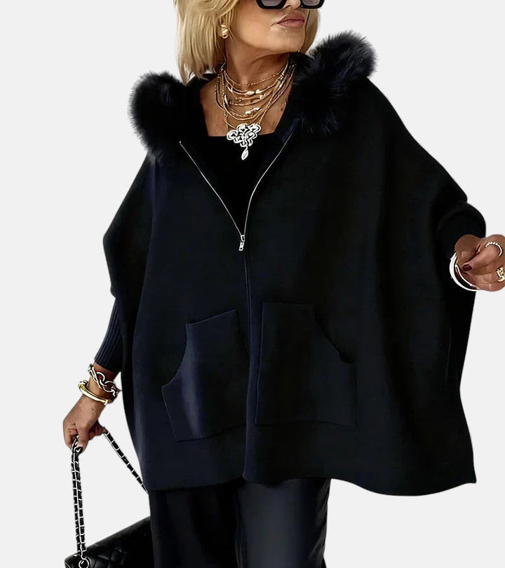 Kristine™ | Casual Hooded Coat with Fur Collar