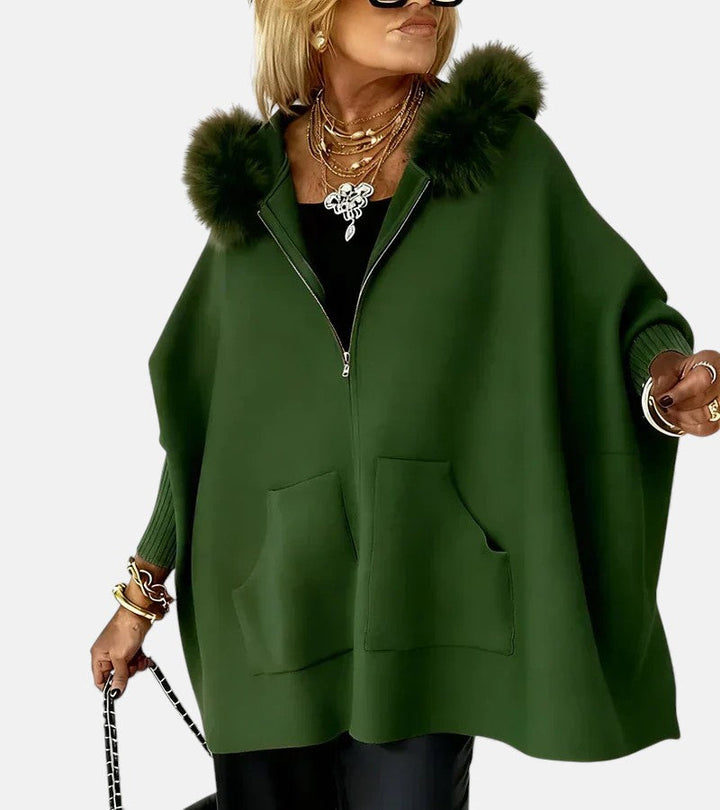 Kristine™ | Casual Hooded Coat with Fur Collar