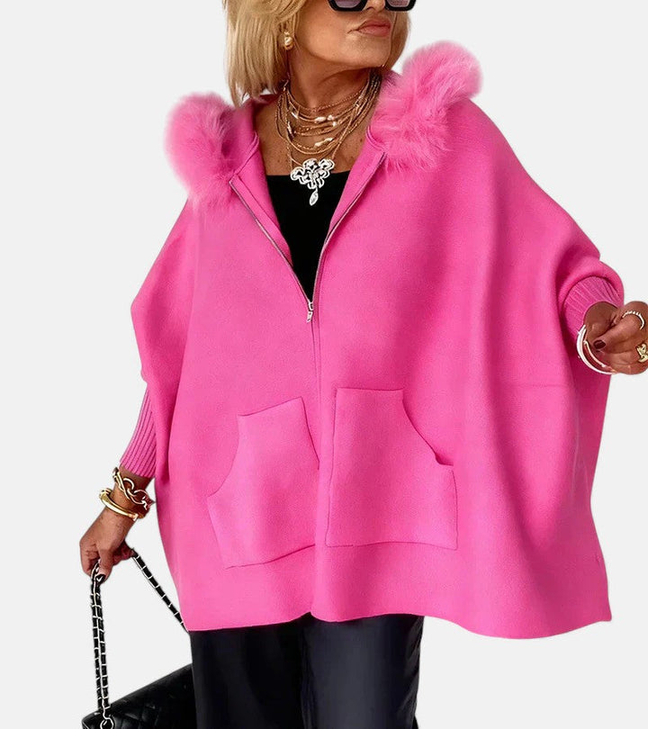 Kristine™ | Casual Hooded Coat with Fur Collar