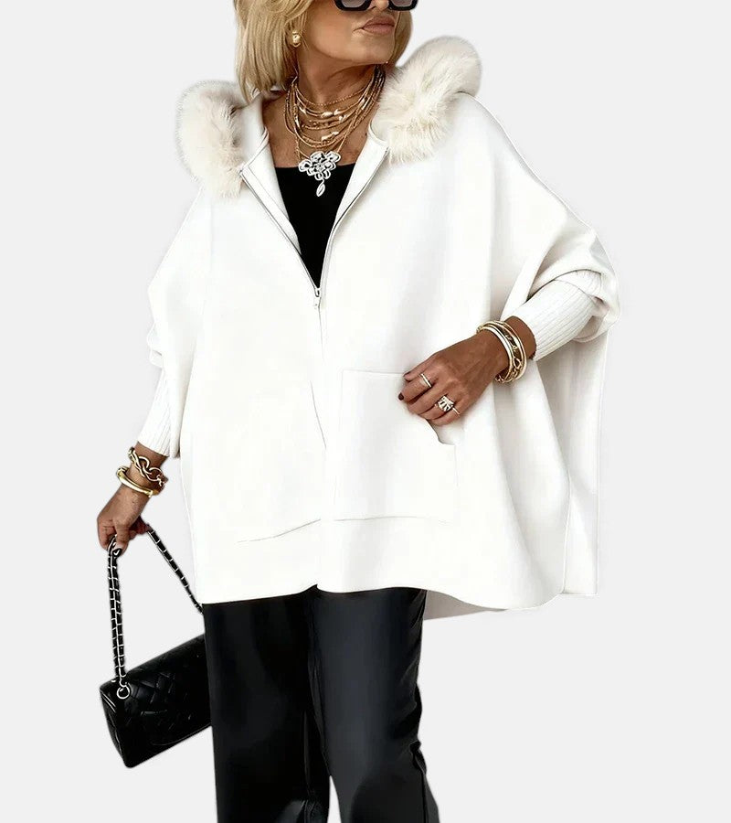 Kristine™ | Casual Hooded Coat with Fur Collar