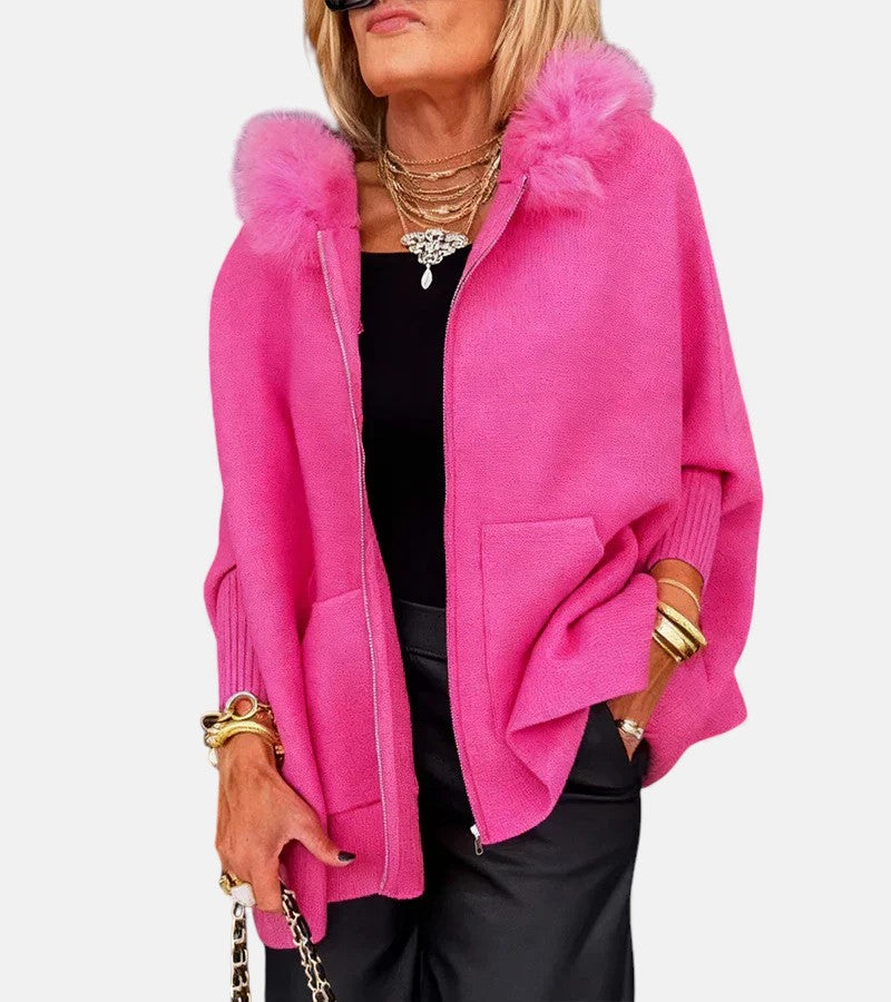 Kristine™ | Casual Hooded Coat with Fur Collar