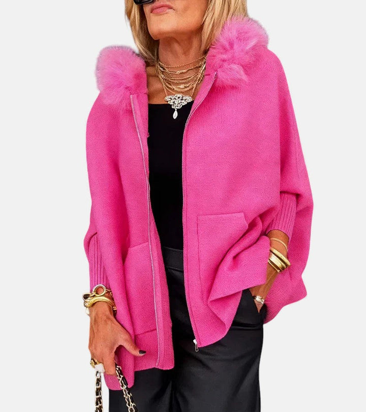 Kristine™ | Casual Hooded Coat with Fur Collar