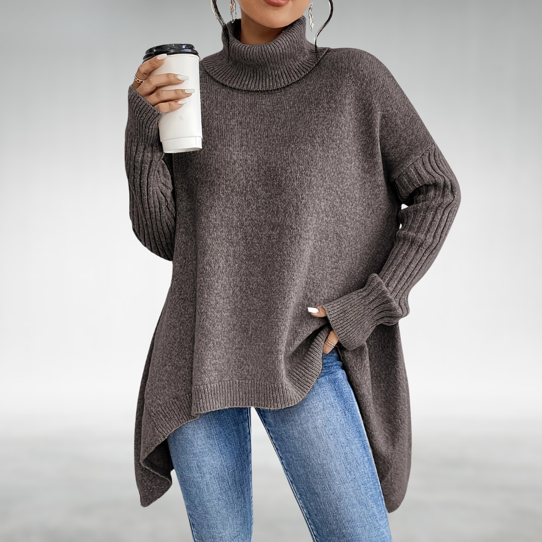 Joanne™ | Elegant Turtleneck Jumper with Tummy Coverage