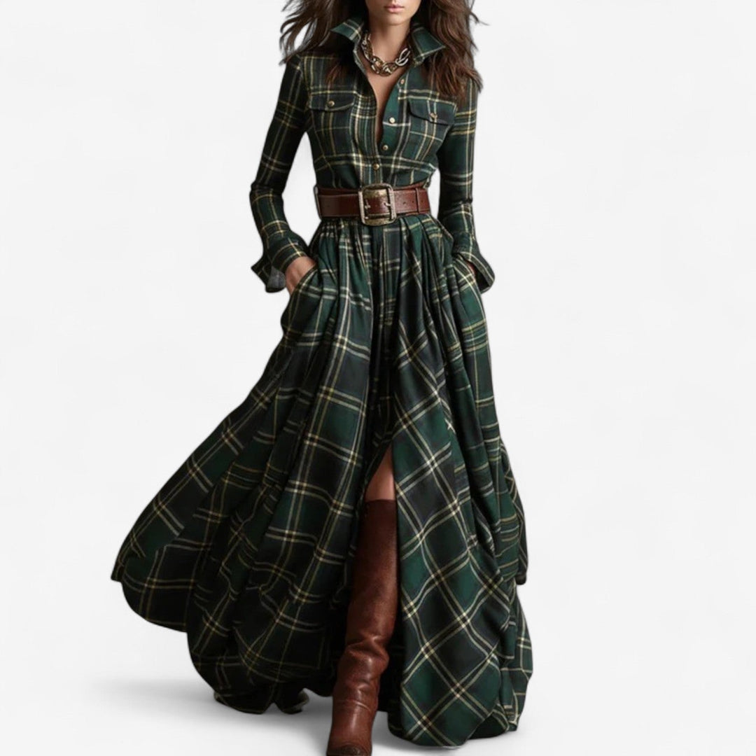 Abigail™ Maxi Dress with Timeless Check Pattern