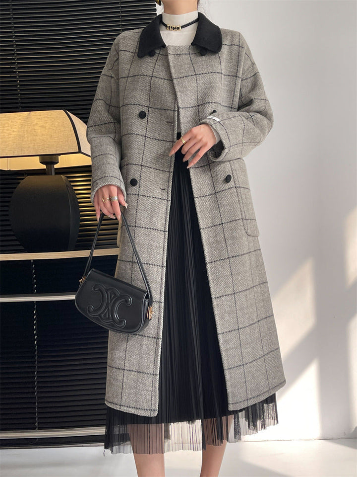 Lucia™ | Classic Plaid Long Coat
