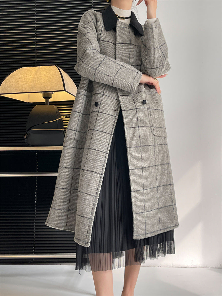 Lucia™ | Classic Plaid Long Coat