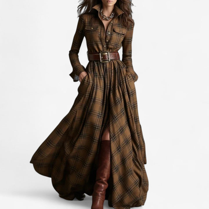 Abigail™ Maxi Dress with Timeless Check Pattern