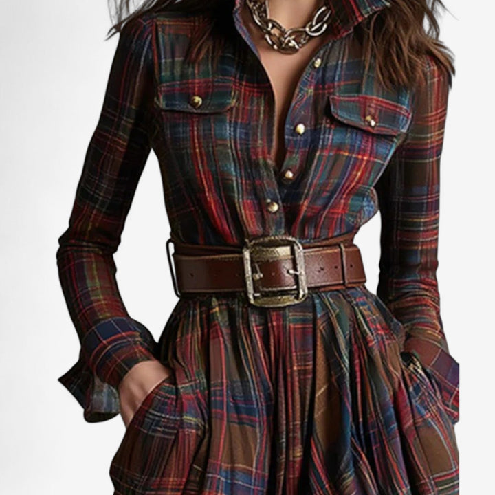 Abigail™ Maxi Dress with Timeless Check Pattern