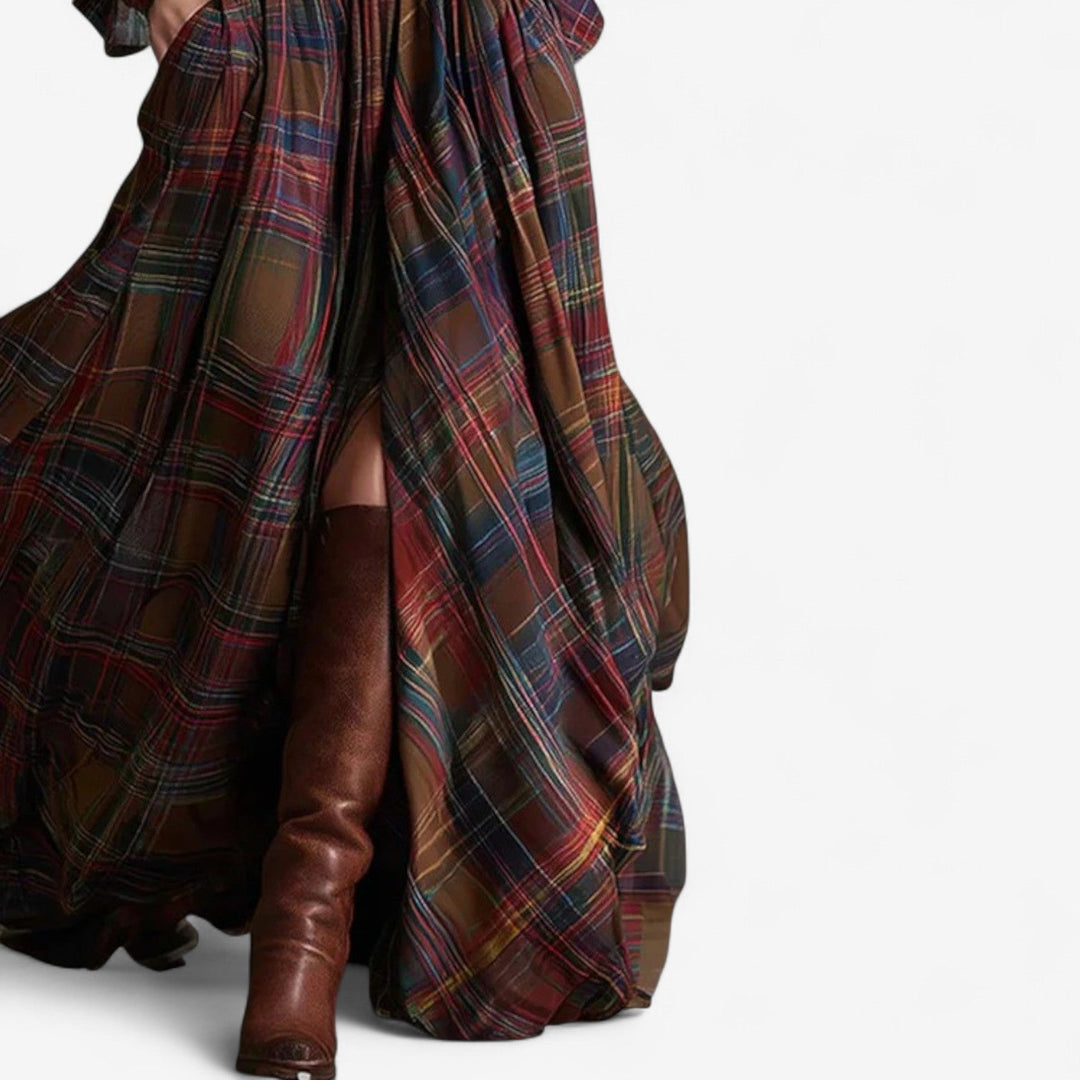 Abigail™ Maxi Dress with Timeless Check Pattern