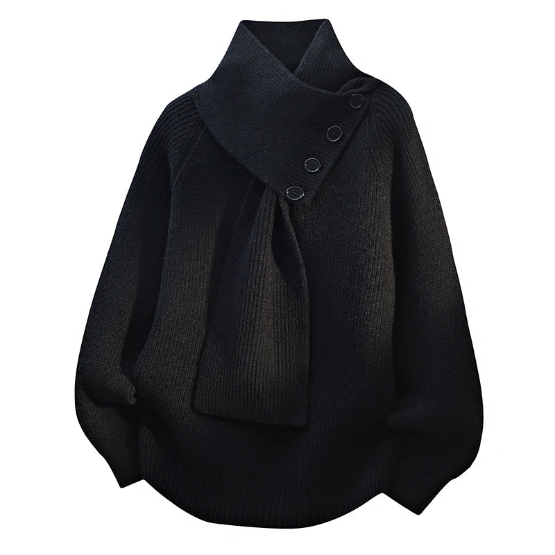 Mirella™ | Cozy Scarf-Neck Sweater