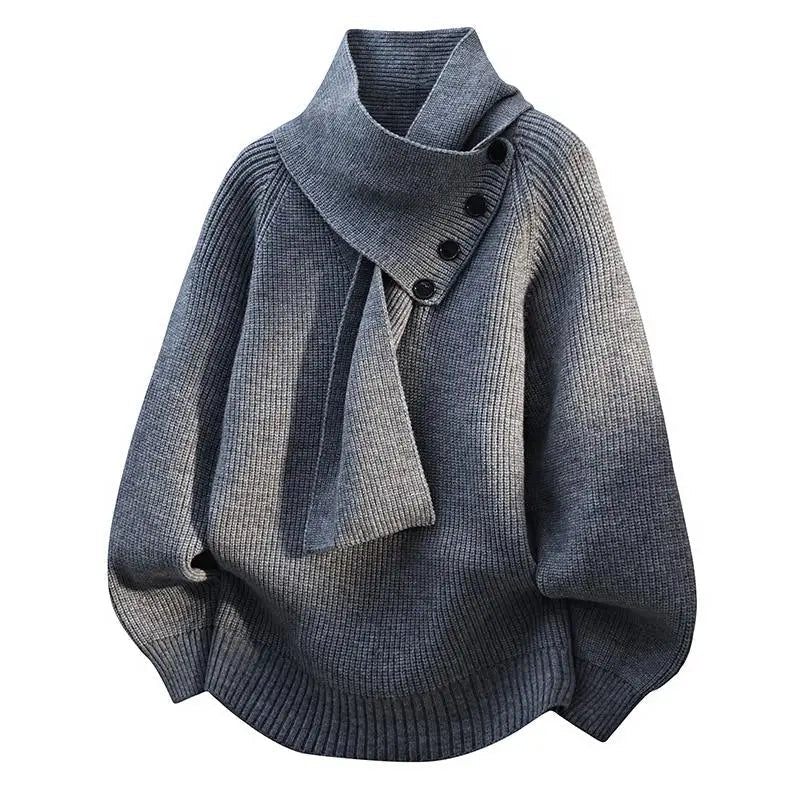 Mirella™ | Cozy Scarf-Neck Sweater