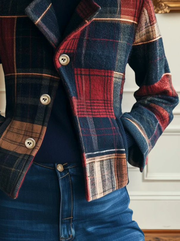 Iris™ | Classic Plaid Wool Jacket