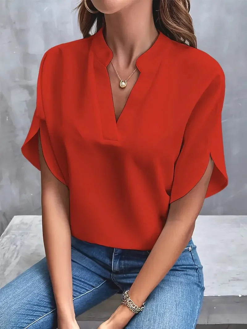 Jennifer – Elegant V-Neck Blouse
