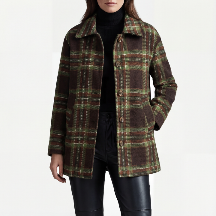 Mara™ | Plaid Tweed Coat