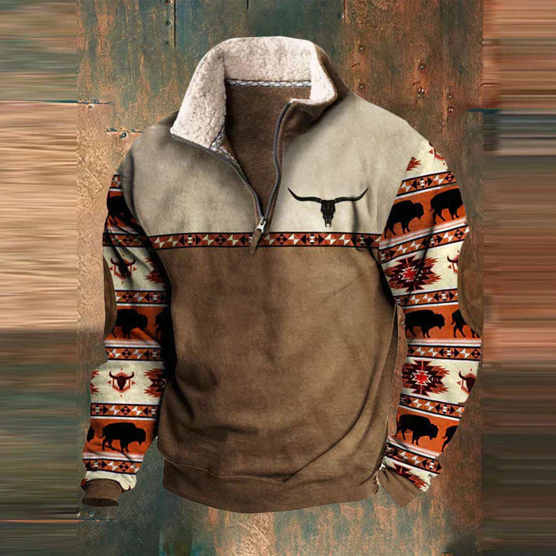 ROFUSSO Wollig sweatshirt voor dames, winter fleece top met lange mouwen, casual wintersweatshirt, warme sherpa-trui met zakken, Blauw, M