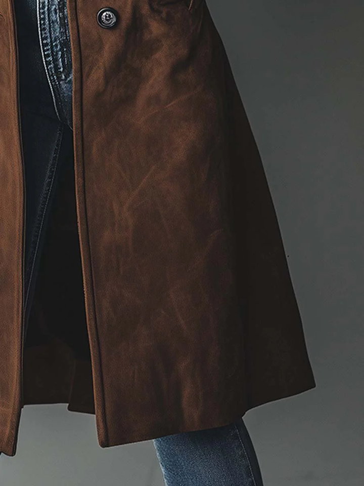 Kylie™ | Vintage Suede Trench Coat