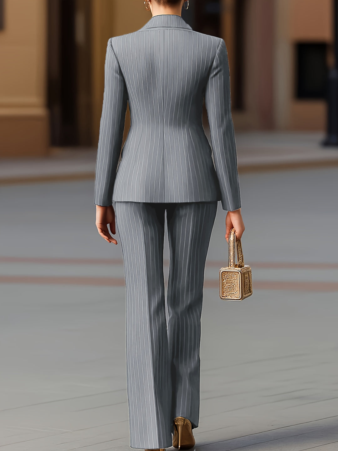 Camilla™ | Striped Double-Breasted Suit Set