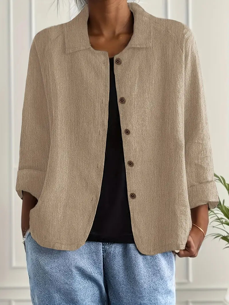 Esmay – Textured Button-Up Jacket