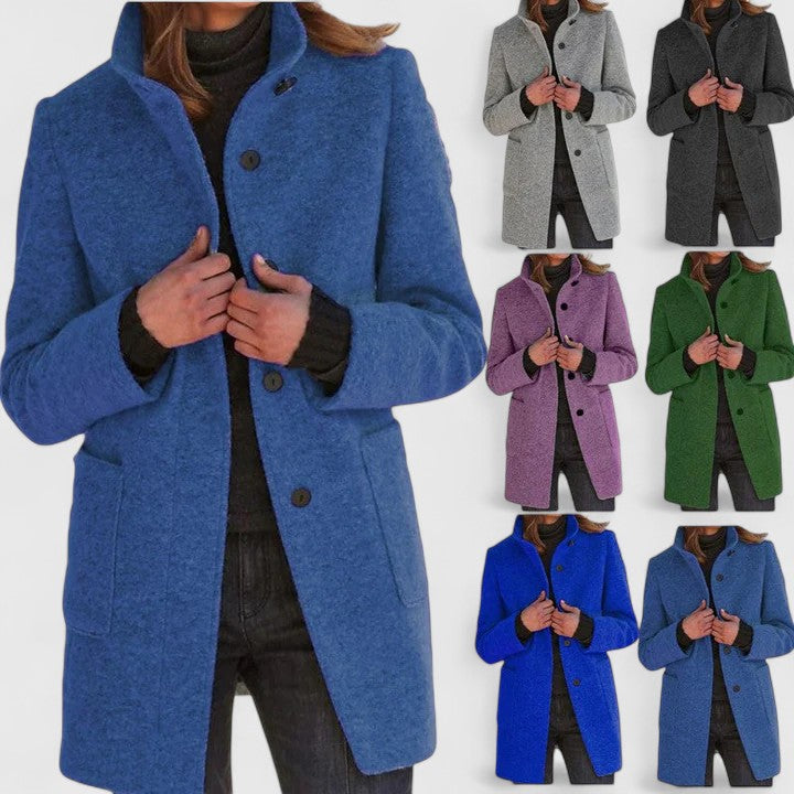 Emma – Elegant Wool-Blend Coat