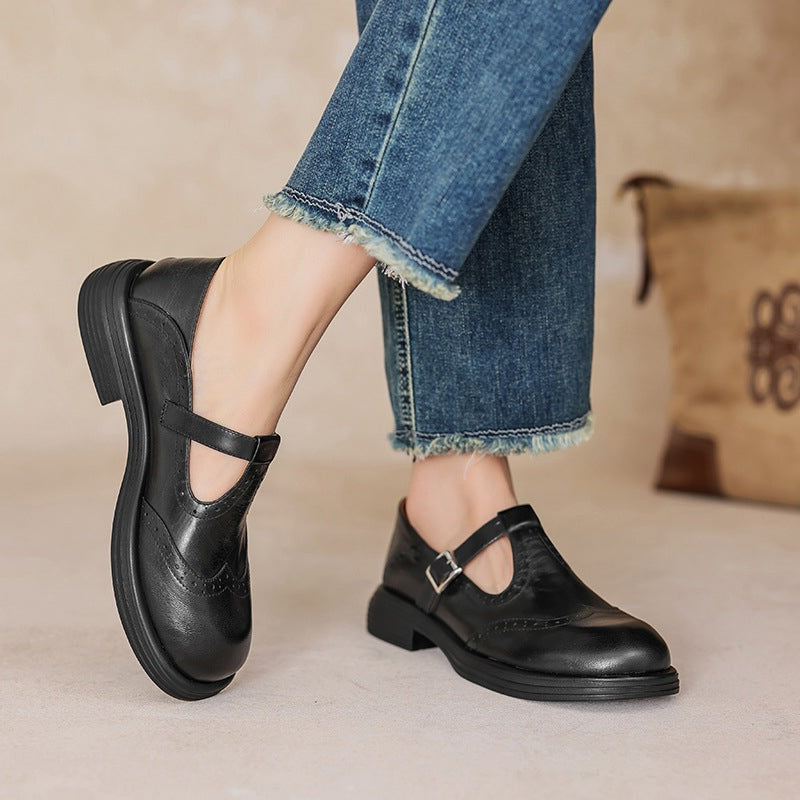 Livvy – Leather Mary Janes