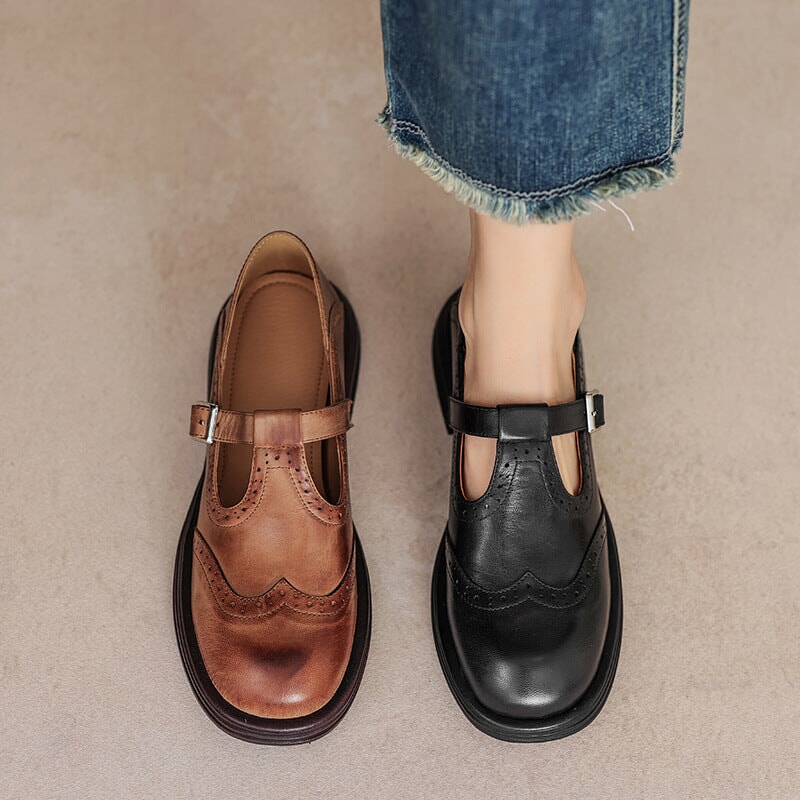Livvy – Leather Mary Janes