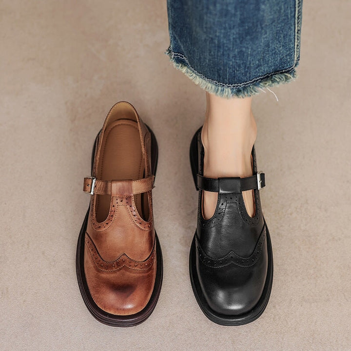 Livvy – Leather Mary Janes