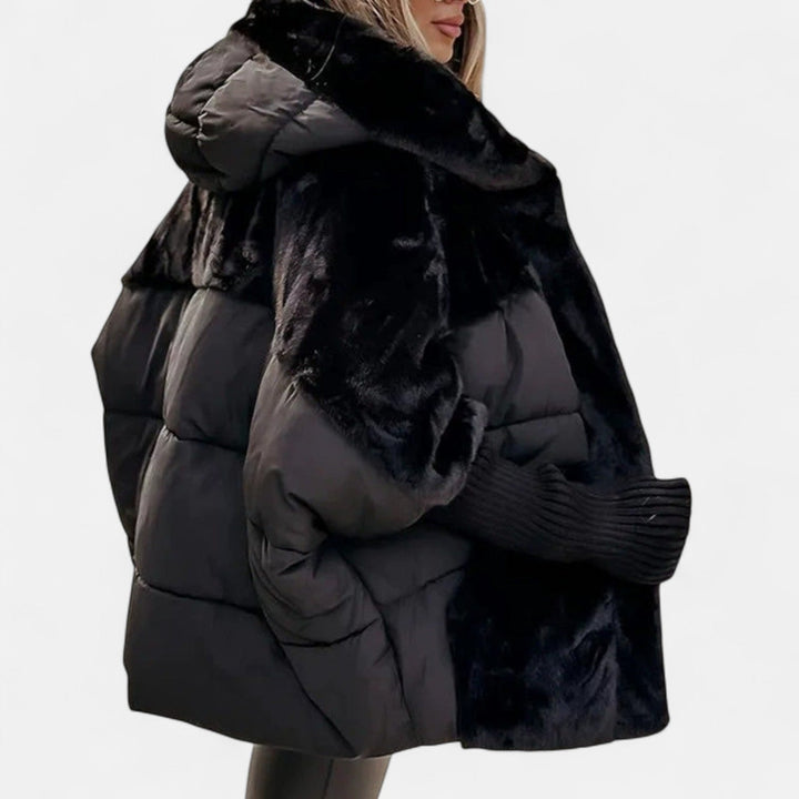 Mika™ | Oversized Hooded Patchwork Puffer Jacket