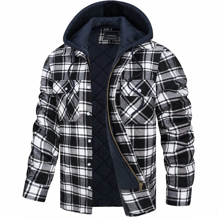 Cooper – Quilted Check Jacket with Hood